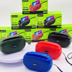 WUF L09 Bluetooth Speaker Portable Bass with LED Light USB TF FM Aux Mic